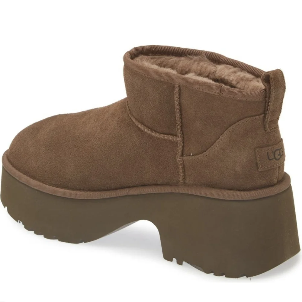 UGG Women's Brown Suede Platform Shoes - Picture 2 of 4
